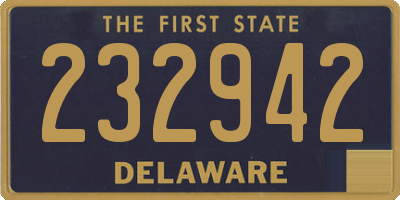 DE license plate 232942