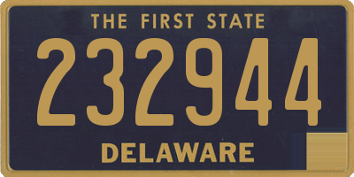 DE license plate 232944