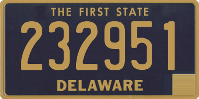 DE license plate 232951