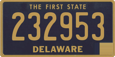DE license plate 232953