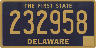 DE license plate 232958