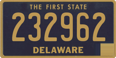 DE license plate 232962