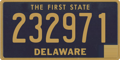 DE license plate 232971