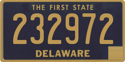 DE license plate 232972