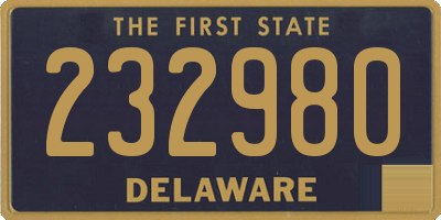 DE license plate 232980