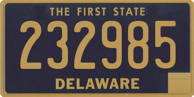 DE license plate 232985