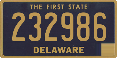 DE license plate 232986