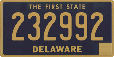 DE license plate 232992