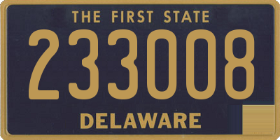 DE license plate 233008