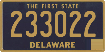 DE license plate 233022