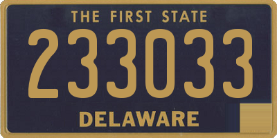 DE license plate 233033