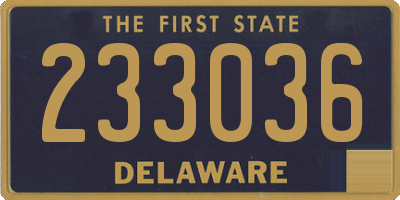 DE license plate 233036