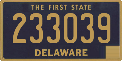 DE license plate 233039