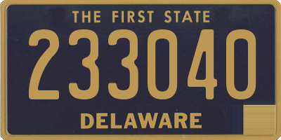 DE license plate 233040