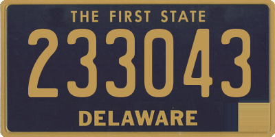 DE license plate 233043