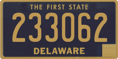 DE license plate 233062