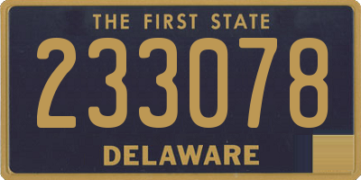 DE license plate 233078