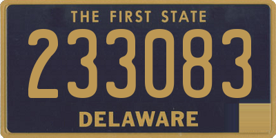 DE license plate 233083