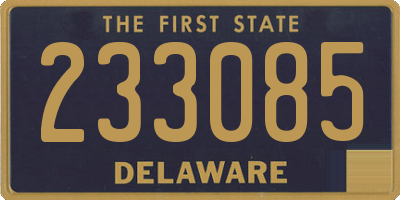 DE license plate 233085