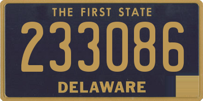 DE license plate 233086