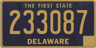 DE license plate 233087