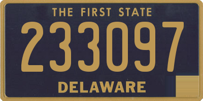 DE license plate 233097