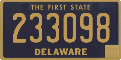 DE license plate 233098