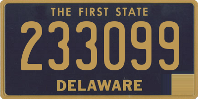 DE license plate 233099