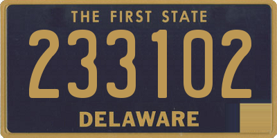 DE license plate 233102