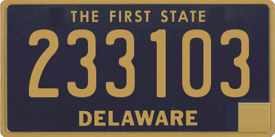 DE license plate 233103