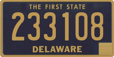 DE license plate 233108