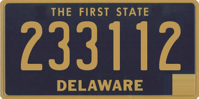 DE license plate 233112