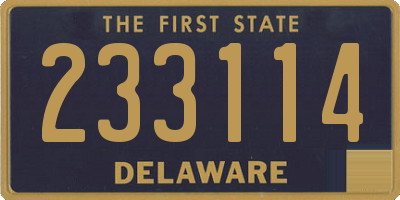 DE license plate 233114
