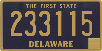DE license plate 233115