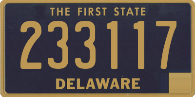 DE license plate 233117