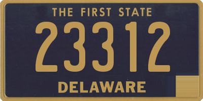 DE license plate 23312