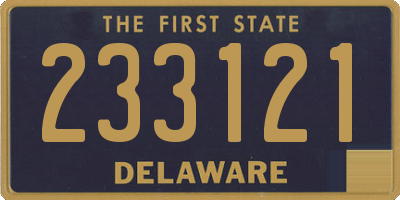 DE license plate 233121