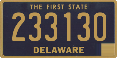 DE license plate 233130