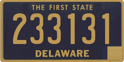 DE license plate 233131