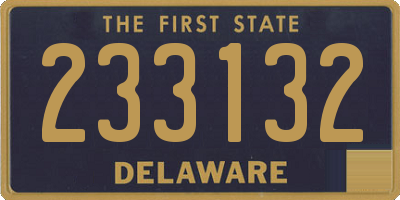 DE license plate 233132
