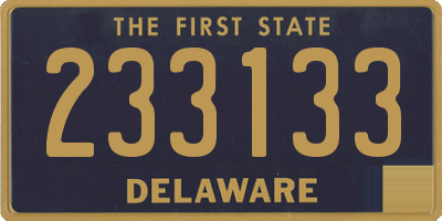 DE license plate 233133