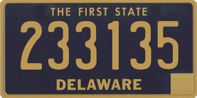 DE license plate 233135