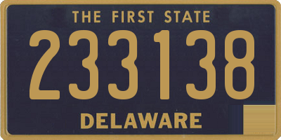DE license plate 233138