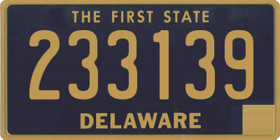 DE license plate 233139