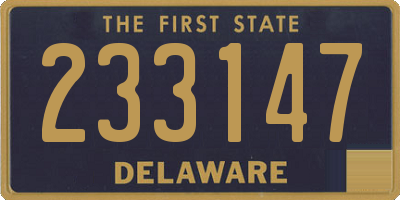 DE license plate 233147