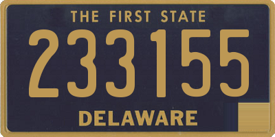DE license plate 233155