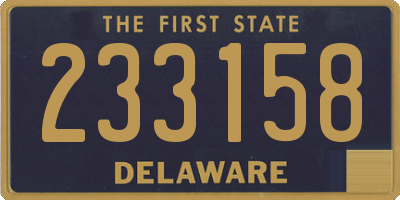 DE license plate 233158