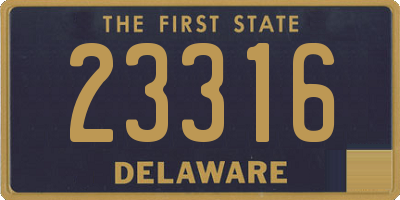 DE license plate 23316