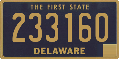 DE license plate 233160