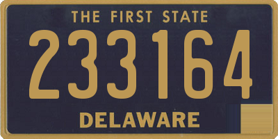 DE license plate 233164